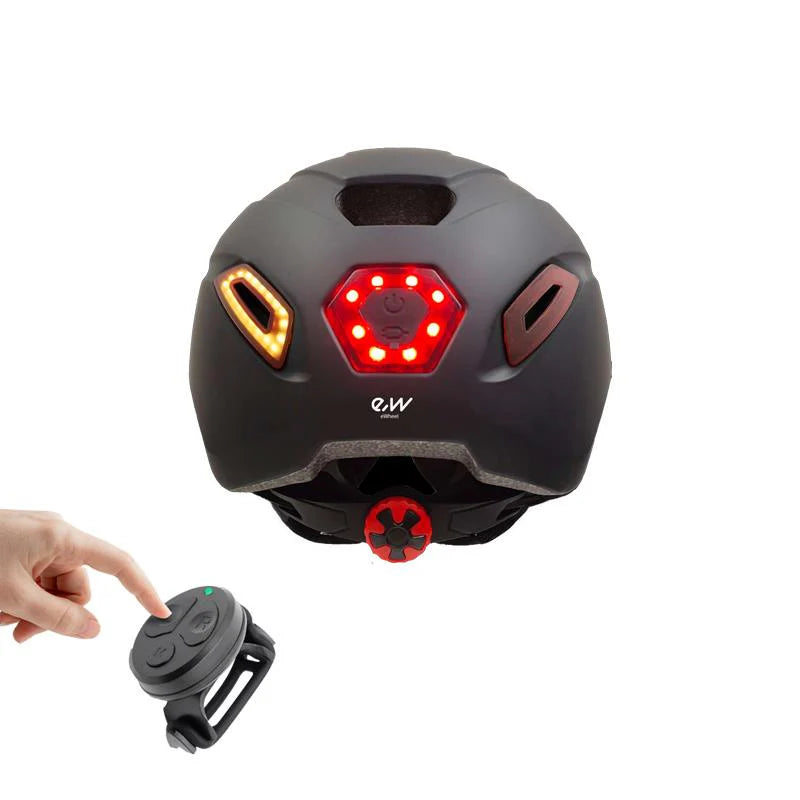 Casco CP02 con intermitente negro talla única