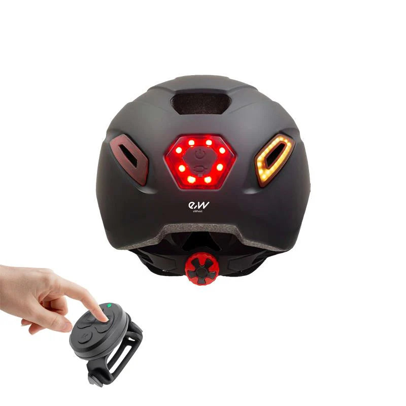 Casco CP02 con intermitente negro talla única