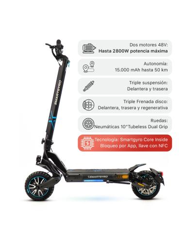 Patinete eléctrico smartGyro CROSSOVER DUAL MAX 2 Certificado