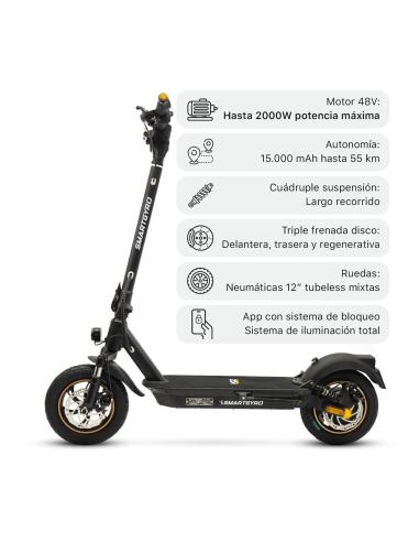 Patinete eléctrico smartGyro K2 PRO XL Black Certificado